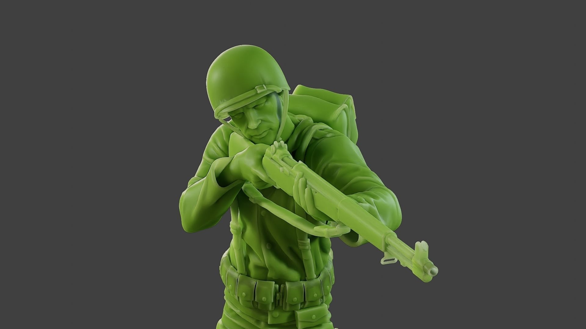 American soldier ww2 Shoot Stand A1 3D print model_19