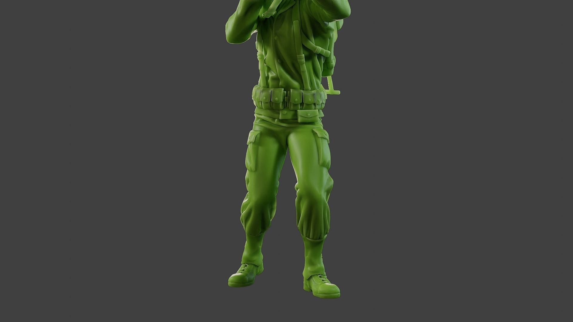 American soldier ww2 Shoot Stand A1 3D print model_28