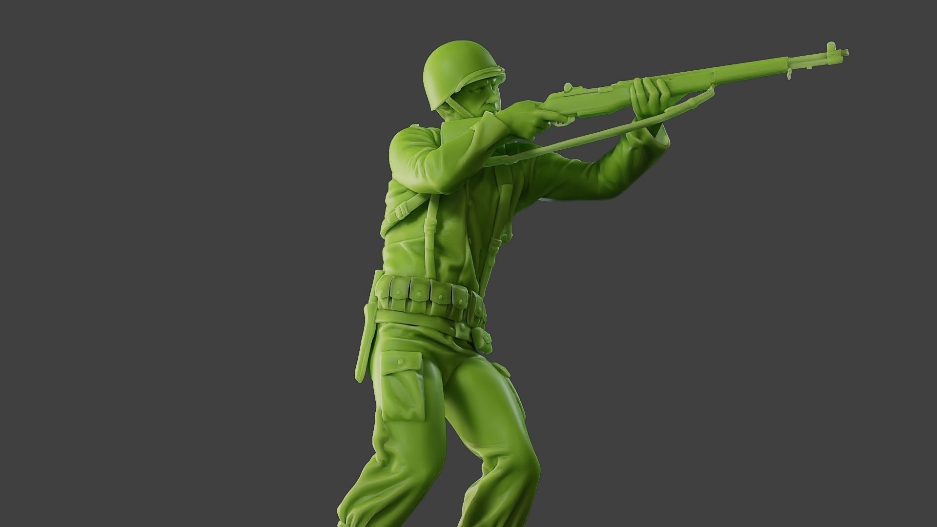 American soldier ww2 Shoot Stand A1 3D print model_29