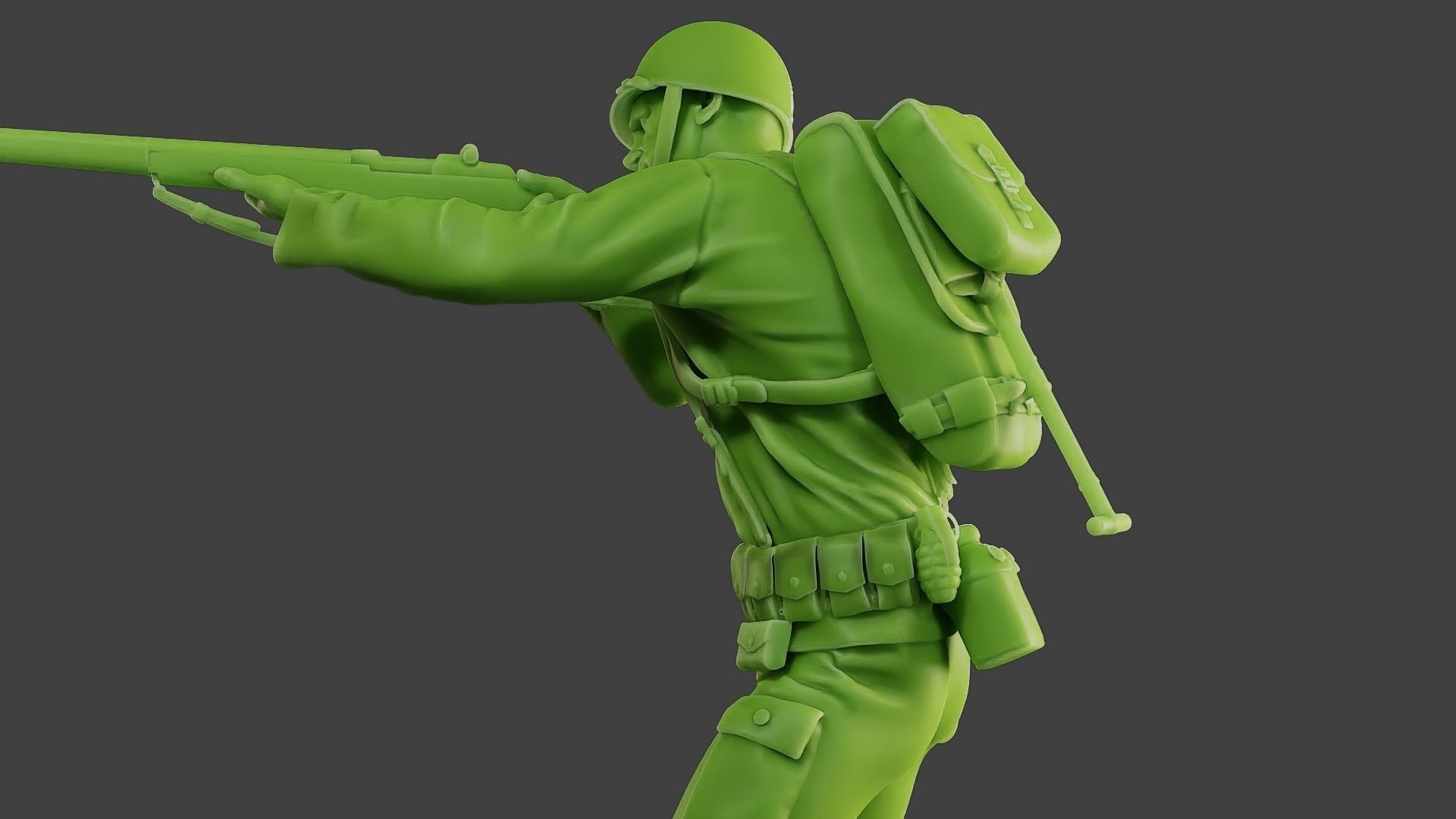 American soldier ww2 Shoot Stand A1 3D print model_17