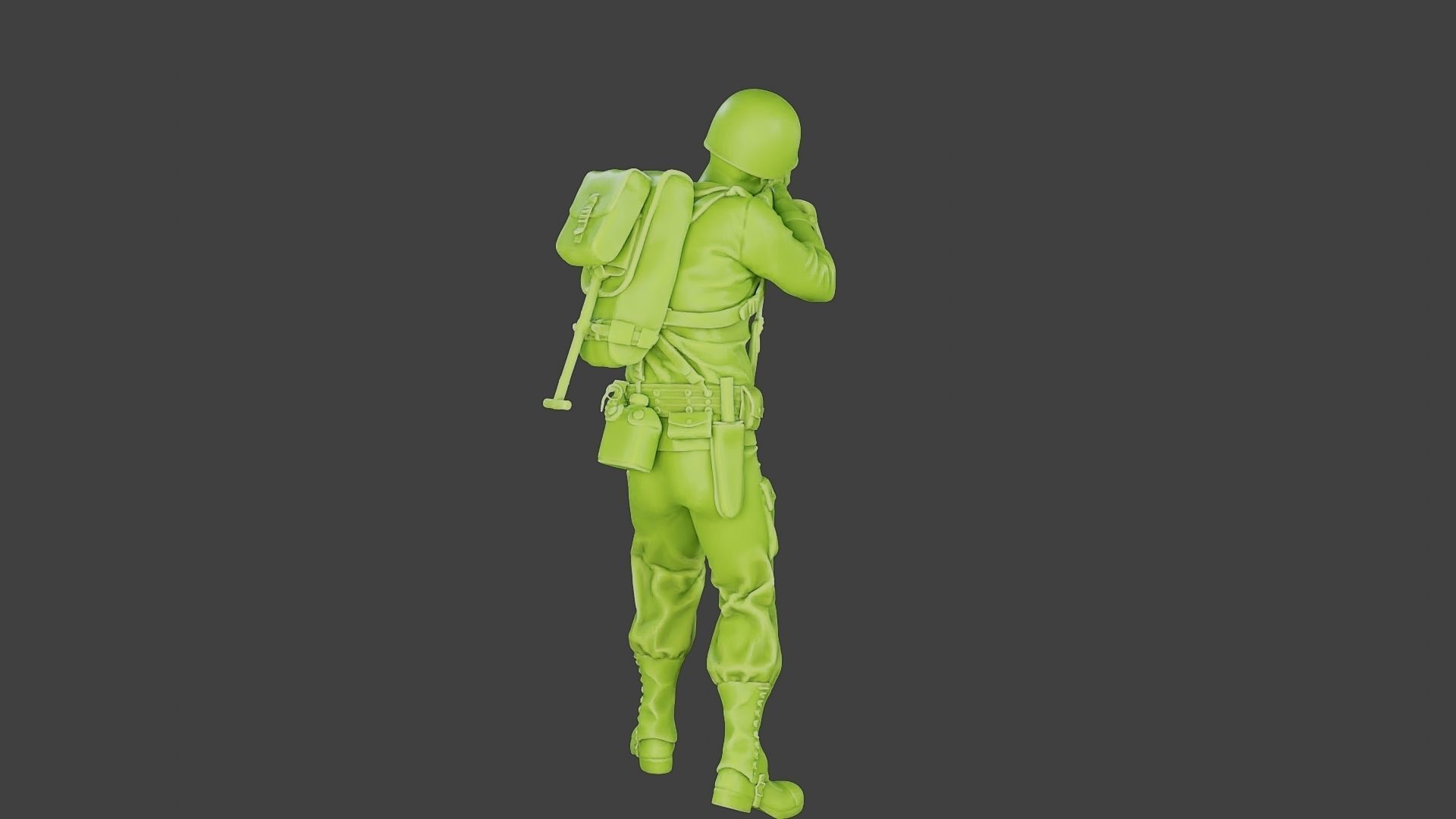 American soldier ww2 Shoot Stand A1 3D print model_25