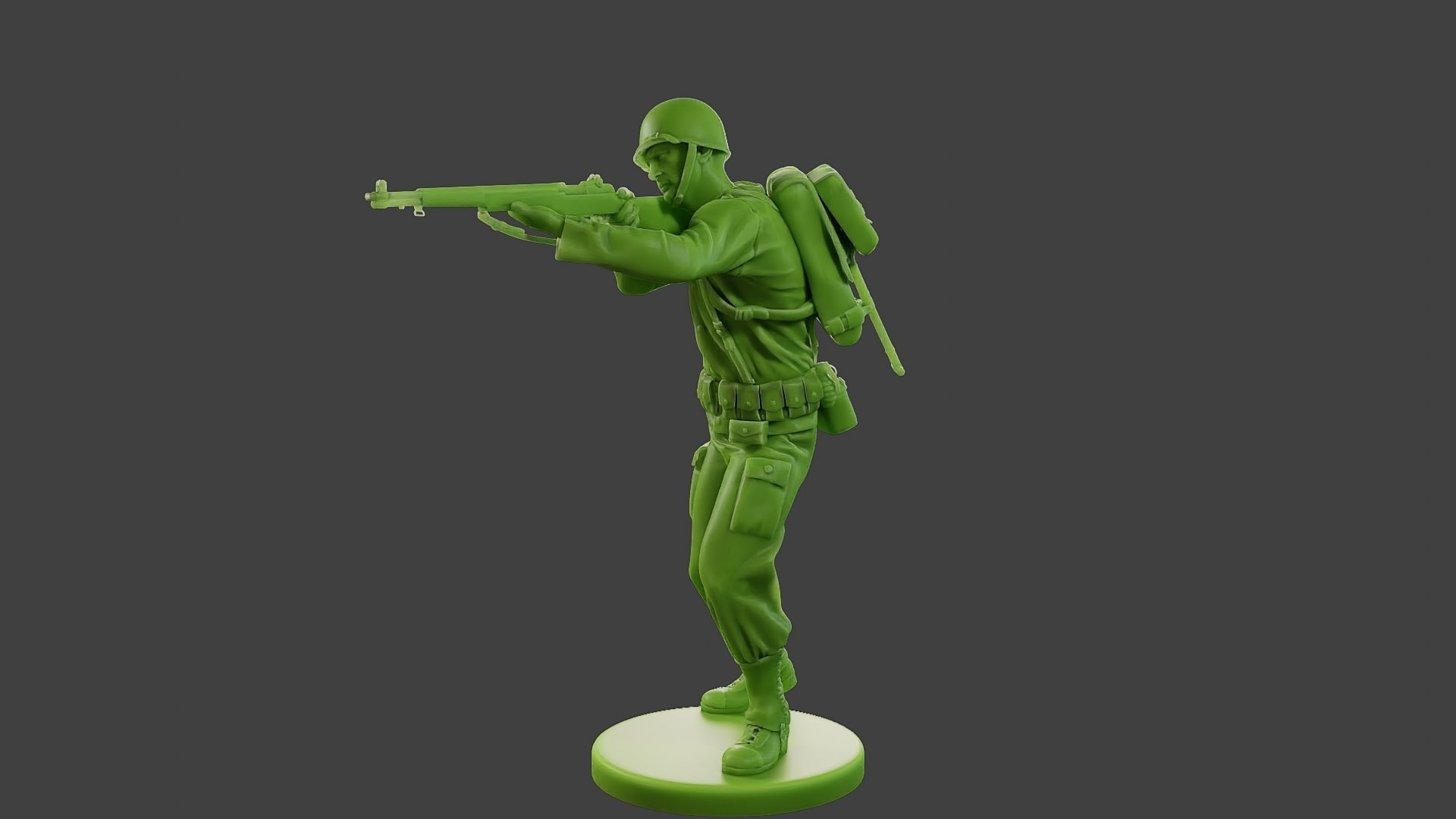American soldier ww2 Shoot Stand A1 3D print model_2