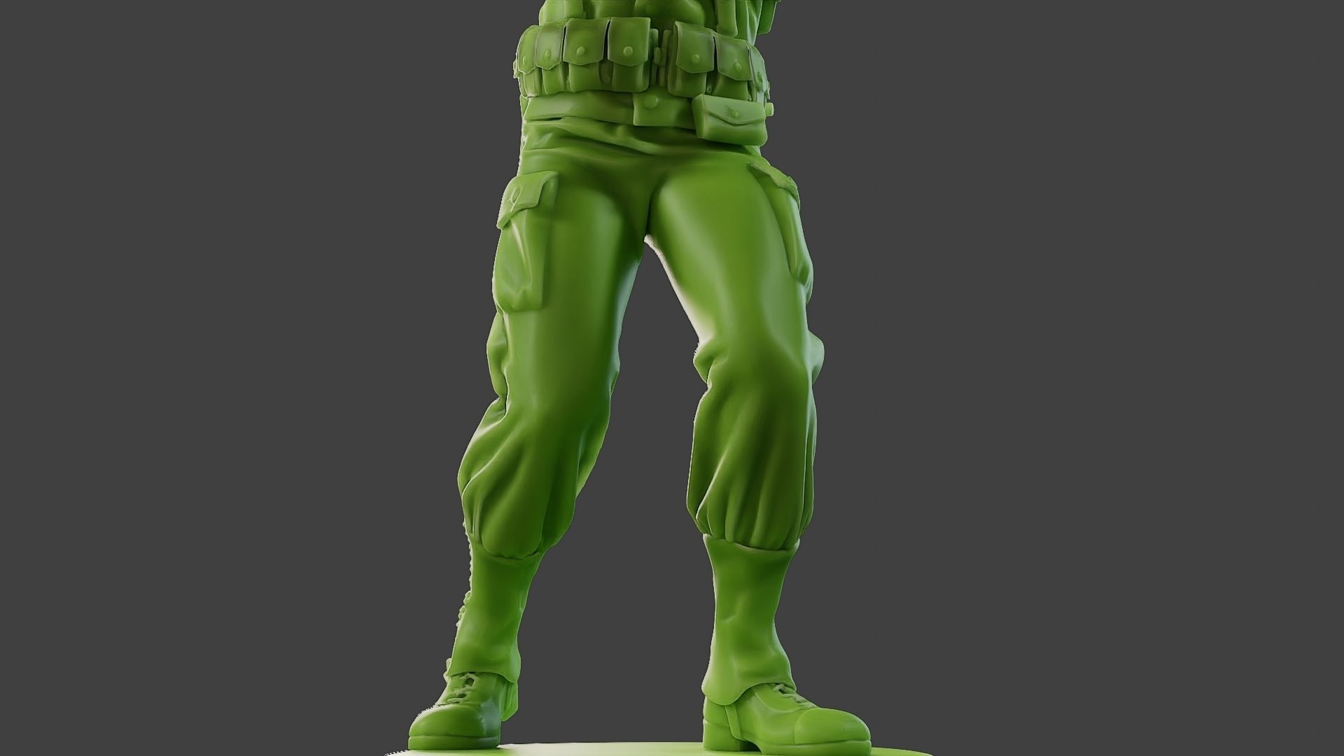 American soldier ww2 Shoot Stand A1 3D print model_13
