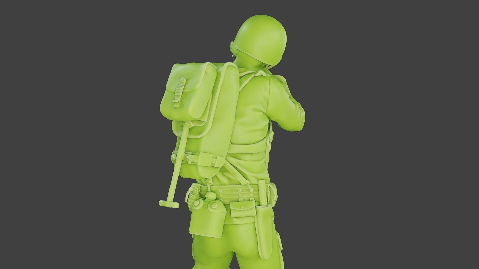 American soldier ww2 Shoot Stand A1 3D print model_21