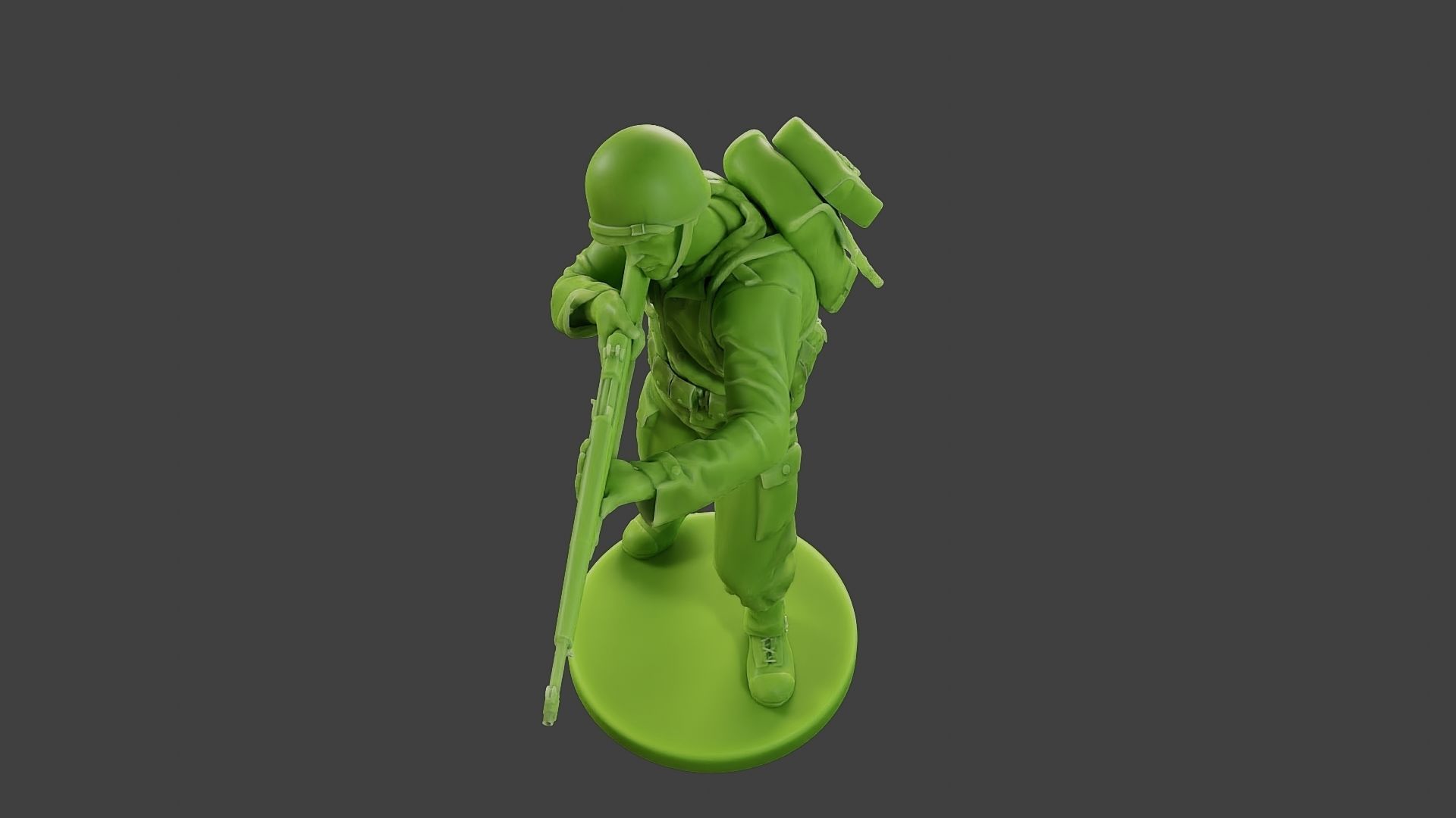 American soldier ww2 Shoot Stand A1 3D print model_14