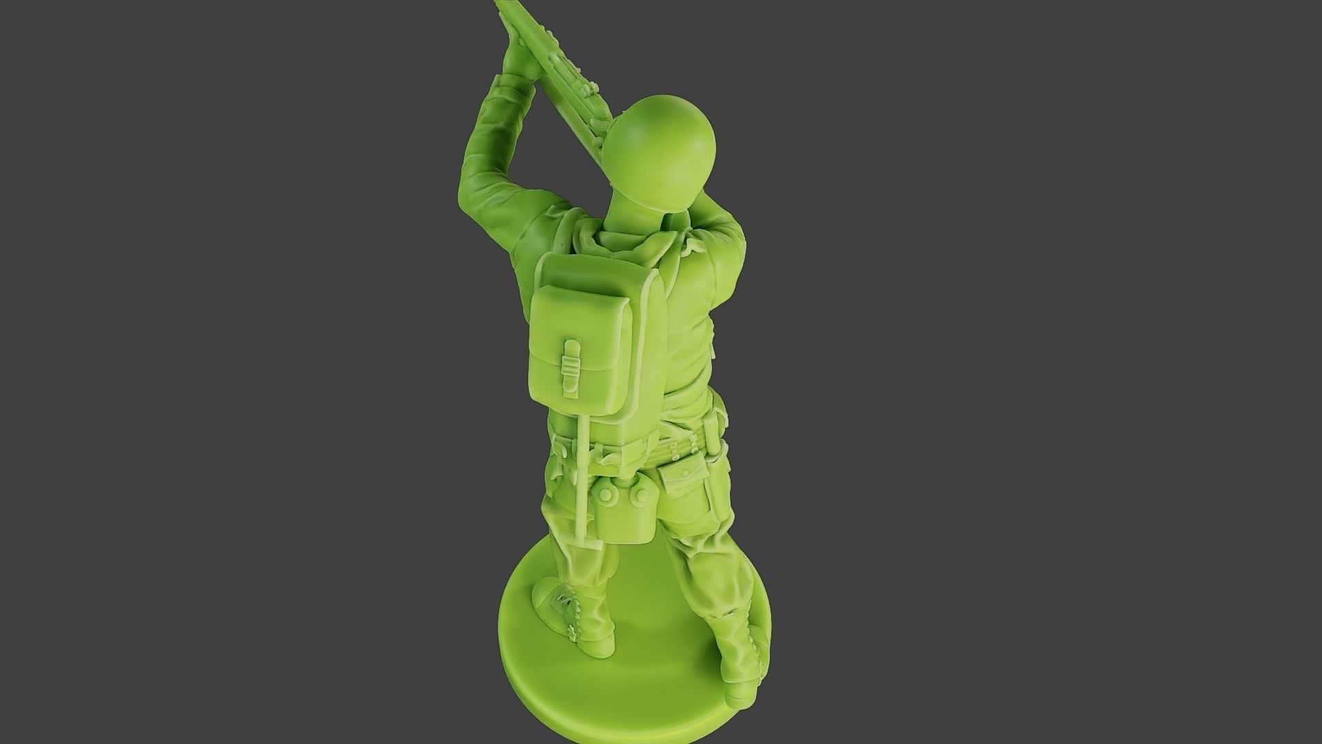 American soldier ww2 Shoot Stand A1 3D print model_15