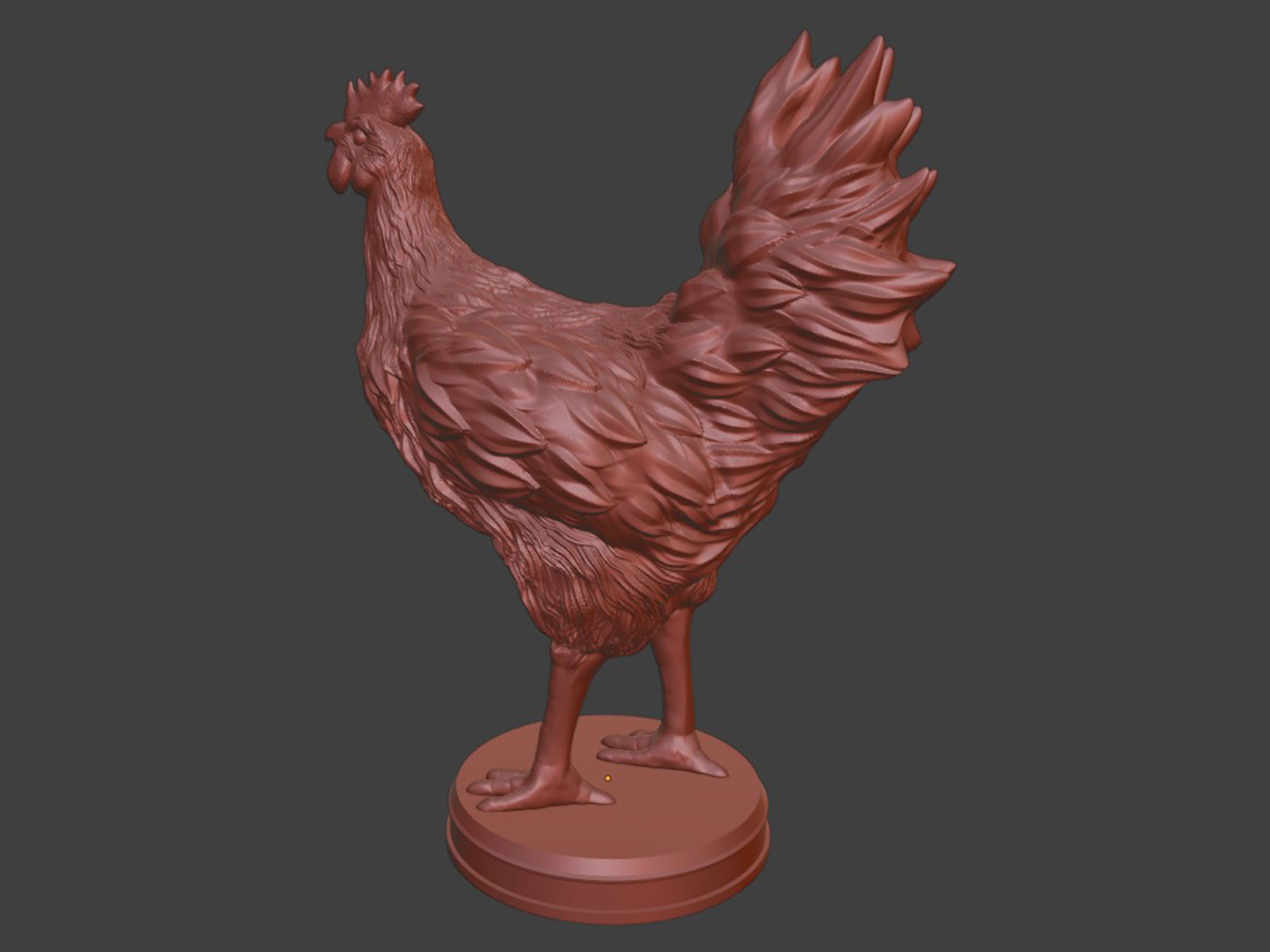 Silver Chicken Toy 3D print model_9