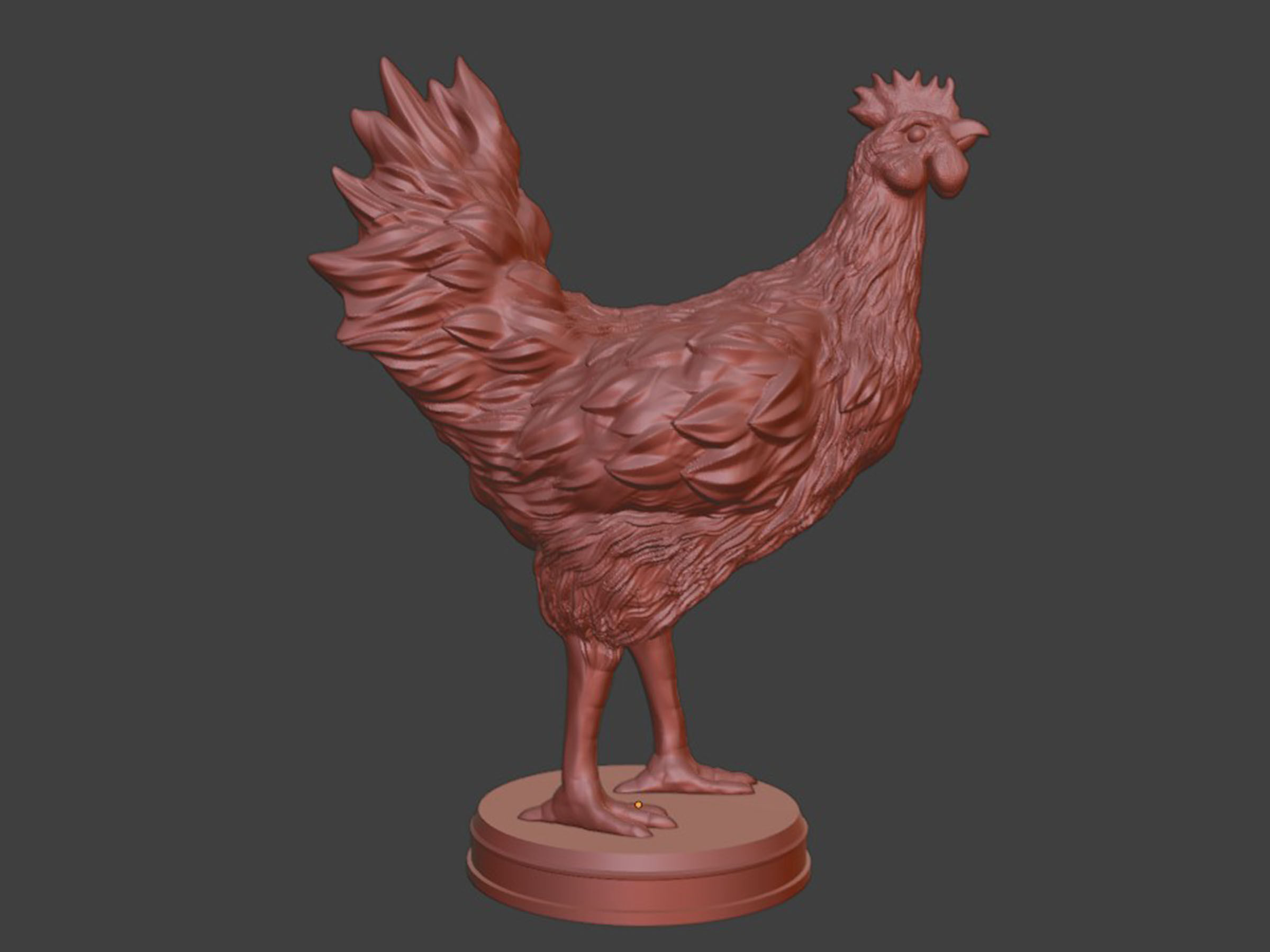 Silver Chicken Toy 3D print model_6