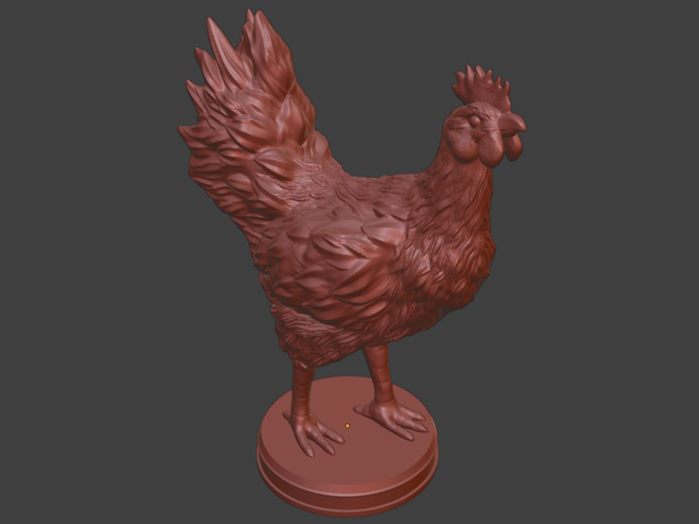 Silver Chicken Toy 3D print model_7