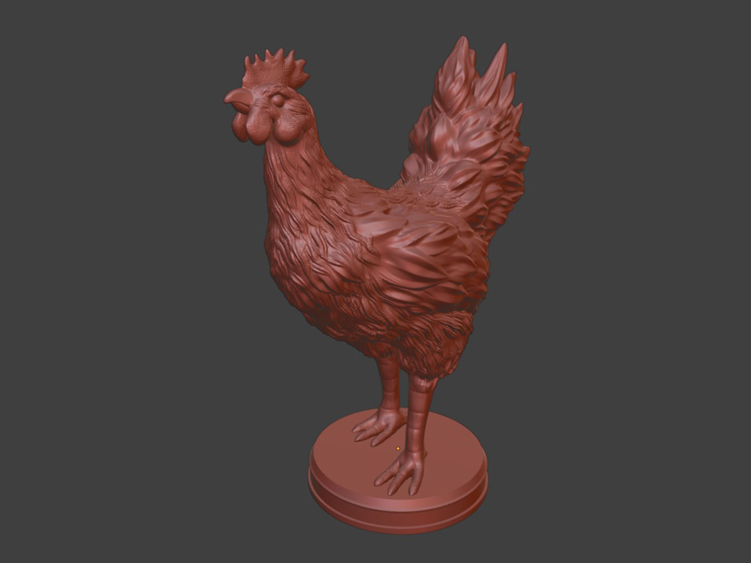 Silver Chicken Toy 3D print model_8