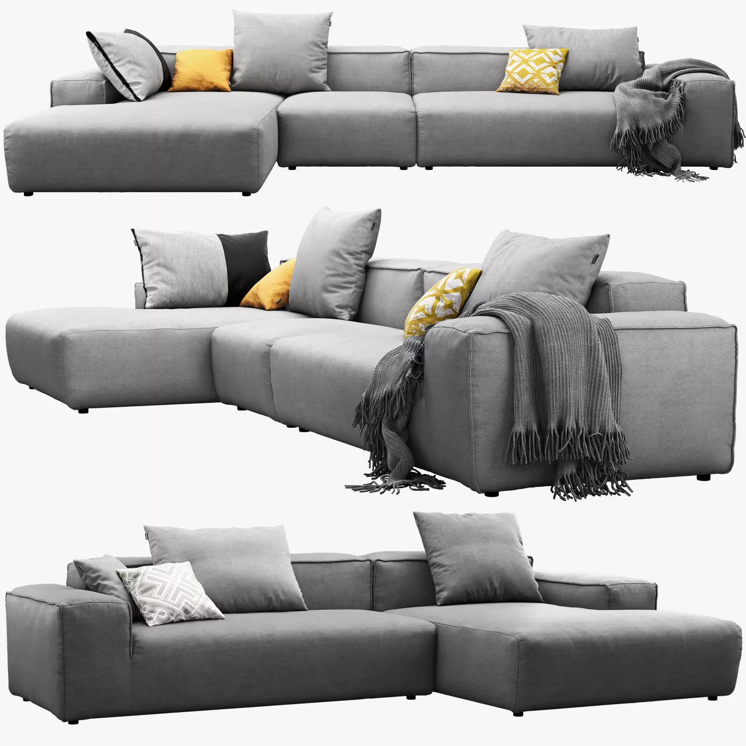 Rolf Benz Freistil 175 modular sofa set 2 3D model_0