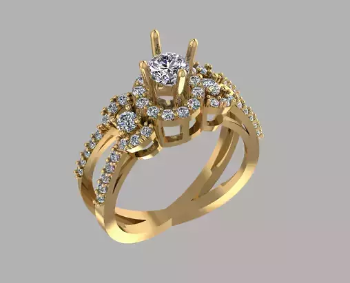 diamond ring 6 Free 3D print model