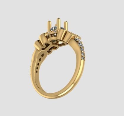 ring diamond 7 3D print model_2