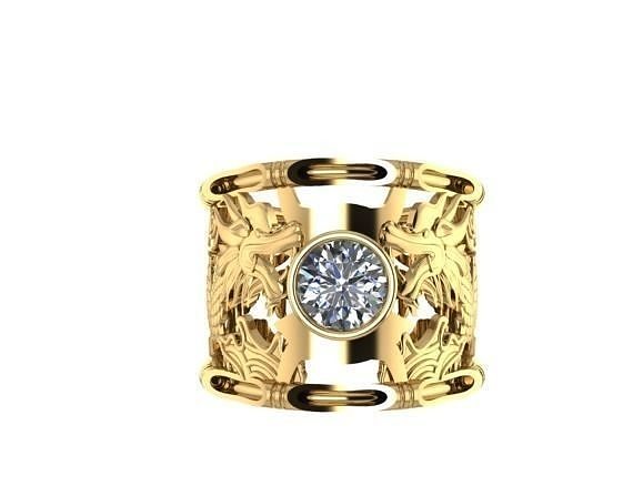 dragon ring 3d model 3D print model