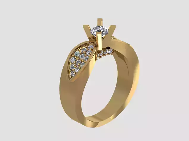 Diamond Ring 16 free Free 3D print model