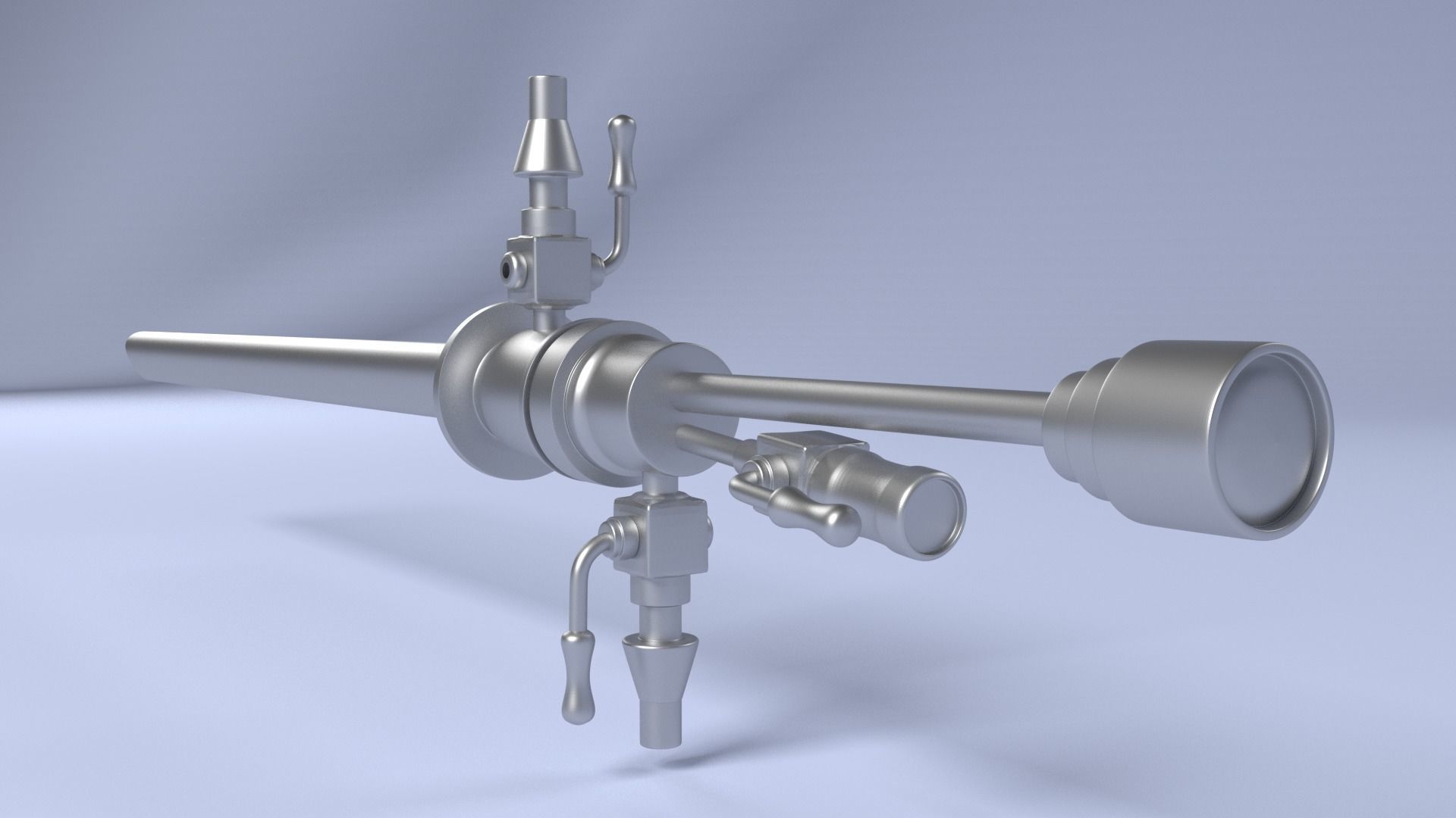 Hysteroscope metal rod 3D model_2