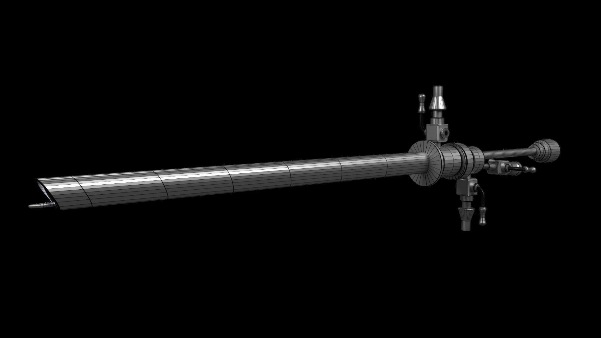 Hysteroscope metal rod 3D model_3