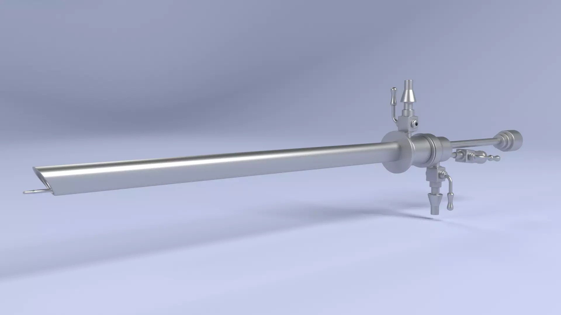 Hysteroscope metal rod 3D model_0