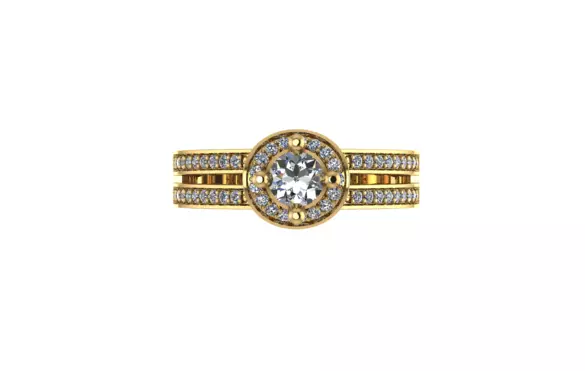 diamond Ring modern 6 3D print model_0