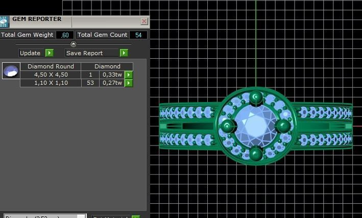 diamond Ring modern 6 3D print model_3