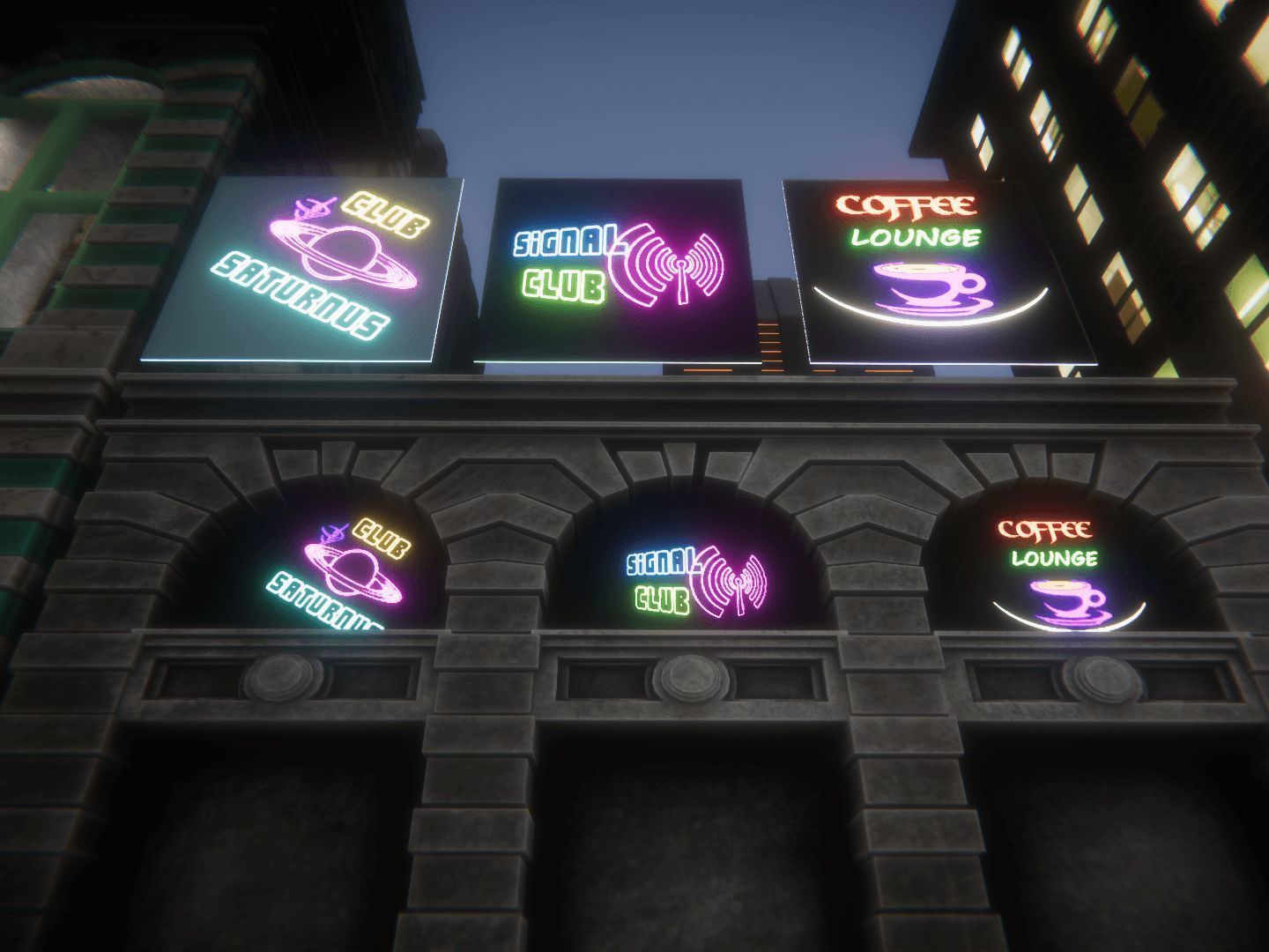 Neon Signs Low-poly 3D model_5
