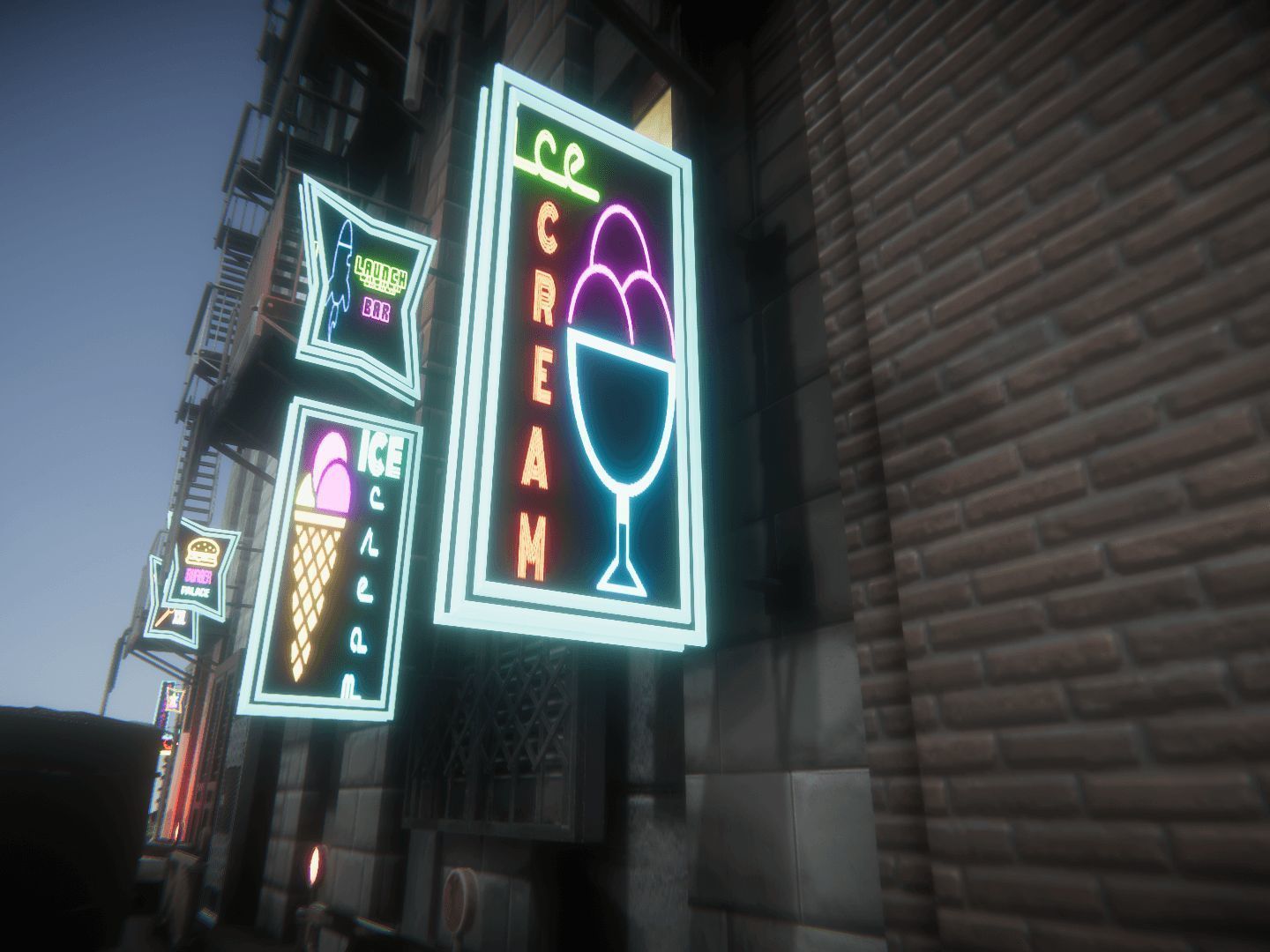 Neon Signs Low-poly 3D model_3