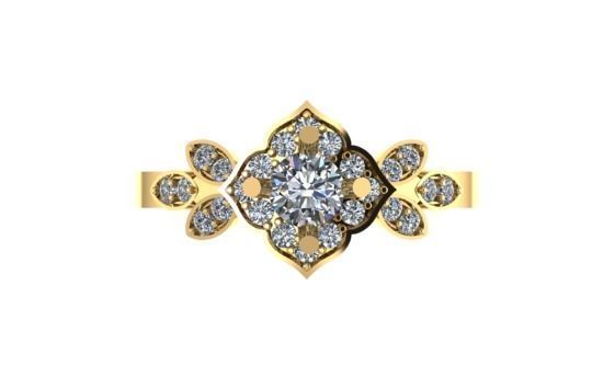 diamond Ring modern 13 3D print model_4