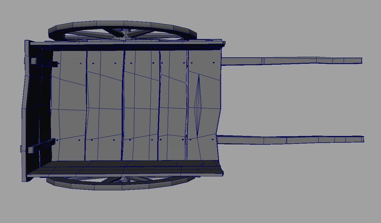 Thela wheelchair Low-poly 3D model_3