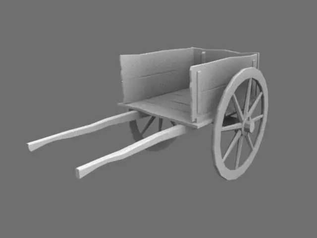Thela wheelchair Low-poly 3D model_0