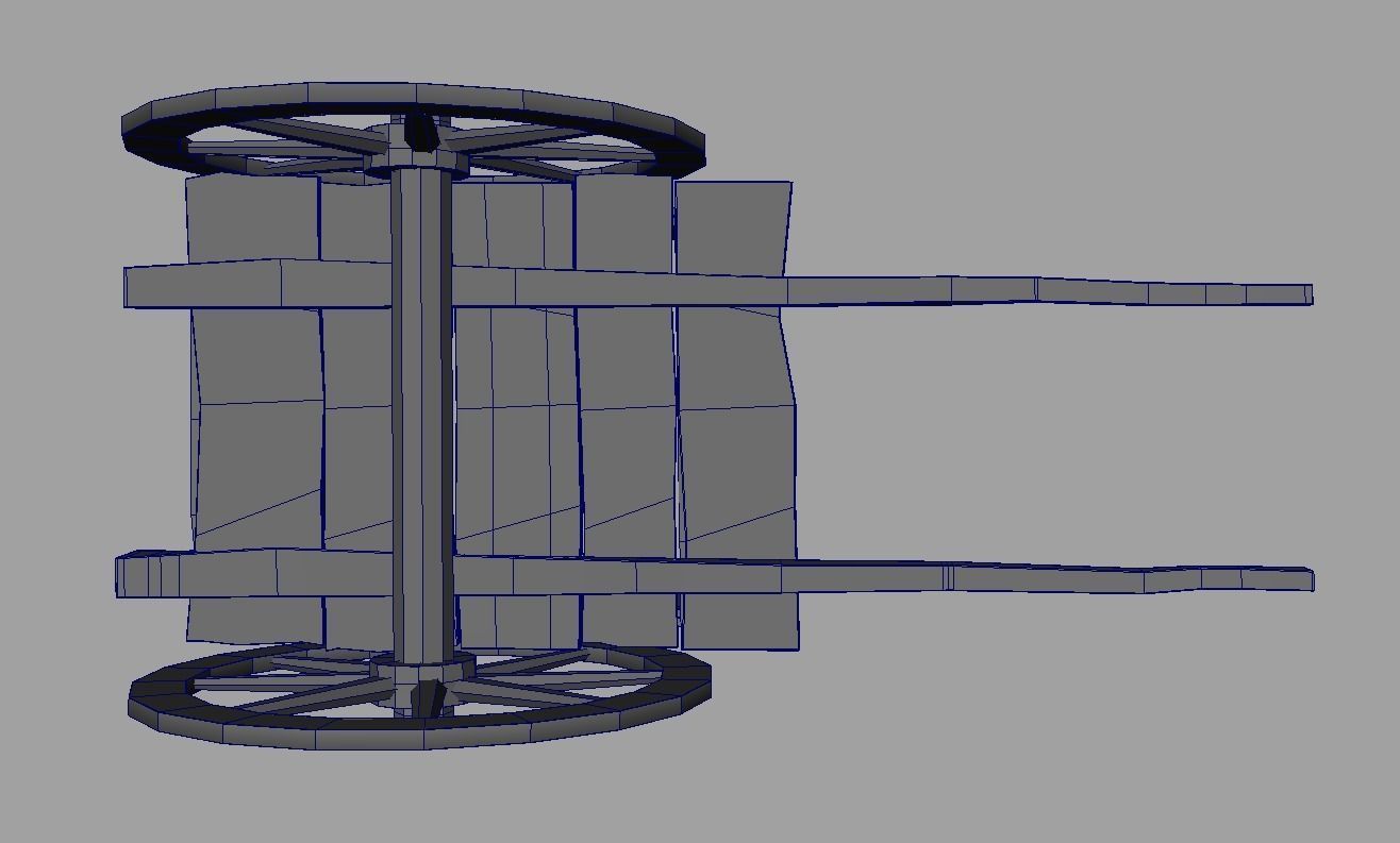 Thela wheelchair Low-poly 3D model_5