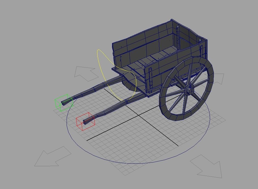 Thela wheelchair Low-poly 3D model_7