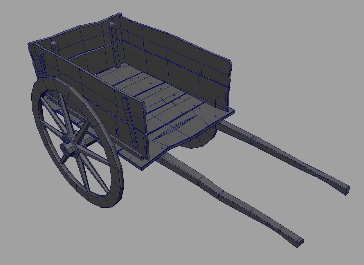 Thela wheelchair Low-poly 3D model_6