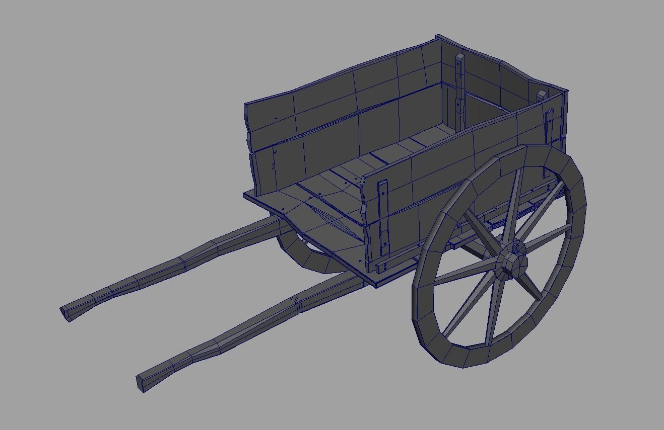 Thela wheelchair Low-poly 3D model_1