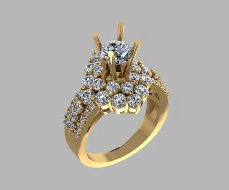 diamond Ring modern 15 3D print model_0