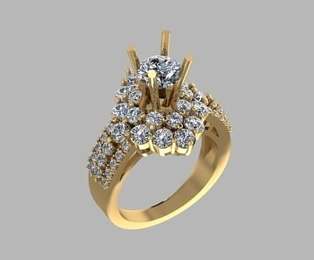 diamond Ring modern 15 3D print model