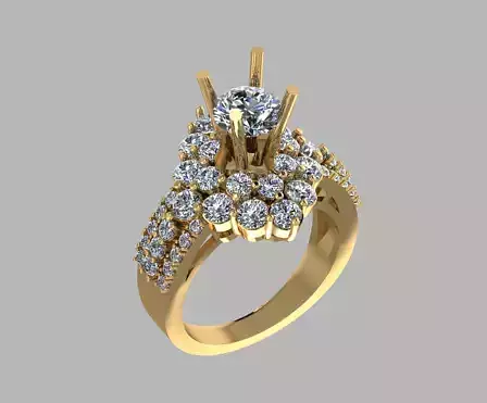 diamond Ring modern 15 3D print model