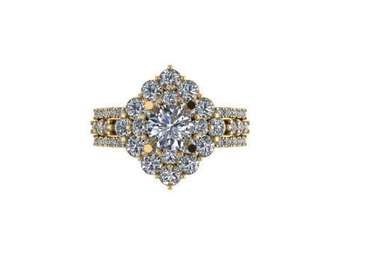 diamond Ring modern 15 3D print model_1