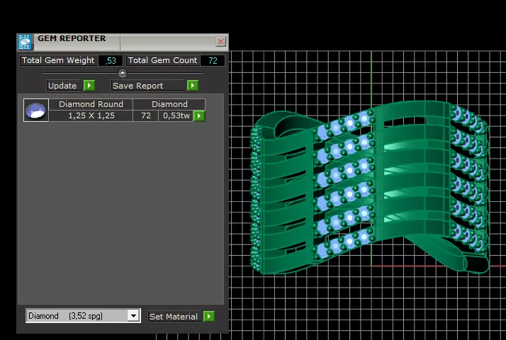 diamond Ring modern 14 3D print model_0