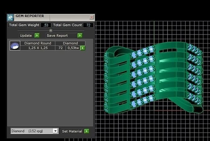 diamond Ring modern 14 3D print model