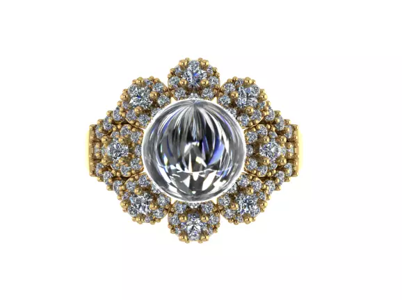 diamond Ring modern 15 3D print model_0