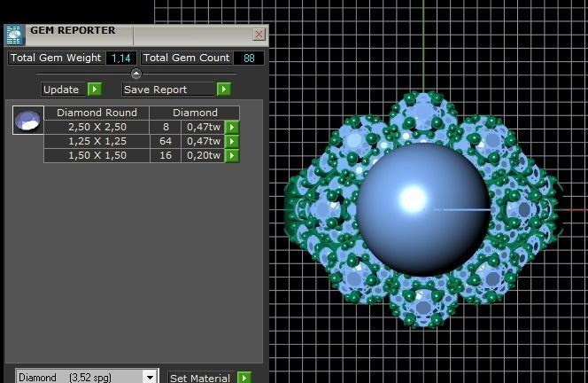 diamond Ring modern 15 3D print model_1