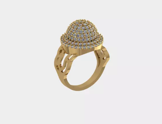 diamond Ring modern 15 Free 3D print model