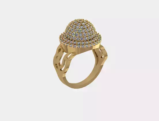 diamond Ring modern 15 Free 3D print model