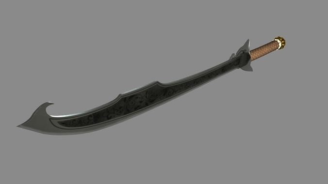 Talwar sword Low-poly 3D model