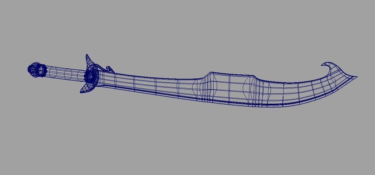 Talwar sword Low-poly 3D model_3