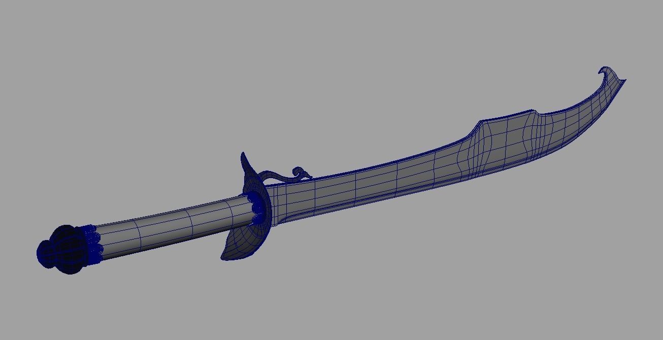 Talwar sword Low-poly 3D model_4