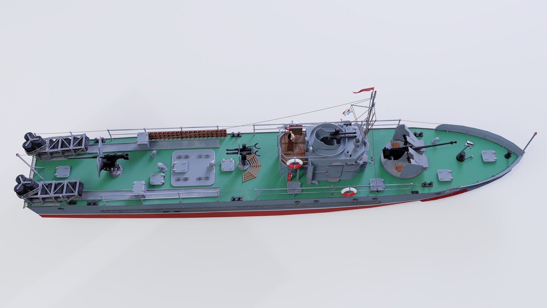 Armored Small Hunter BMO Project 194 Low-poly 3D model_4