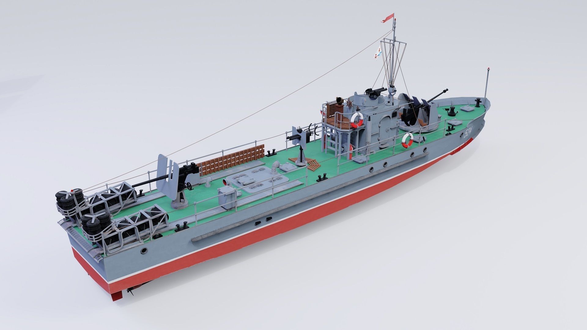 Armored Small Hunter BMO Project 194 Low-poly 3D model_3