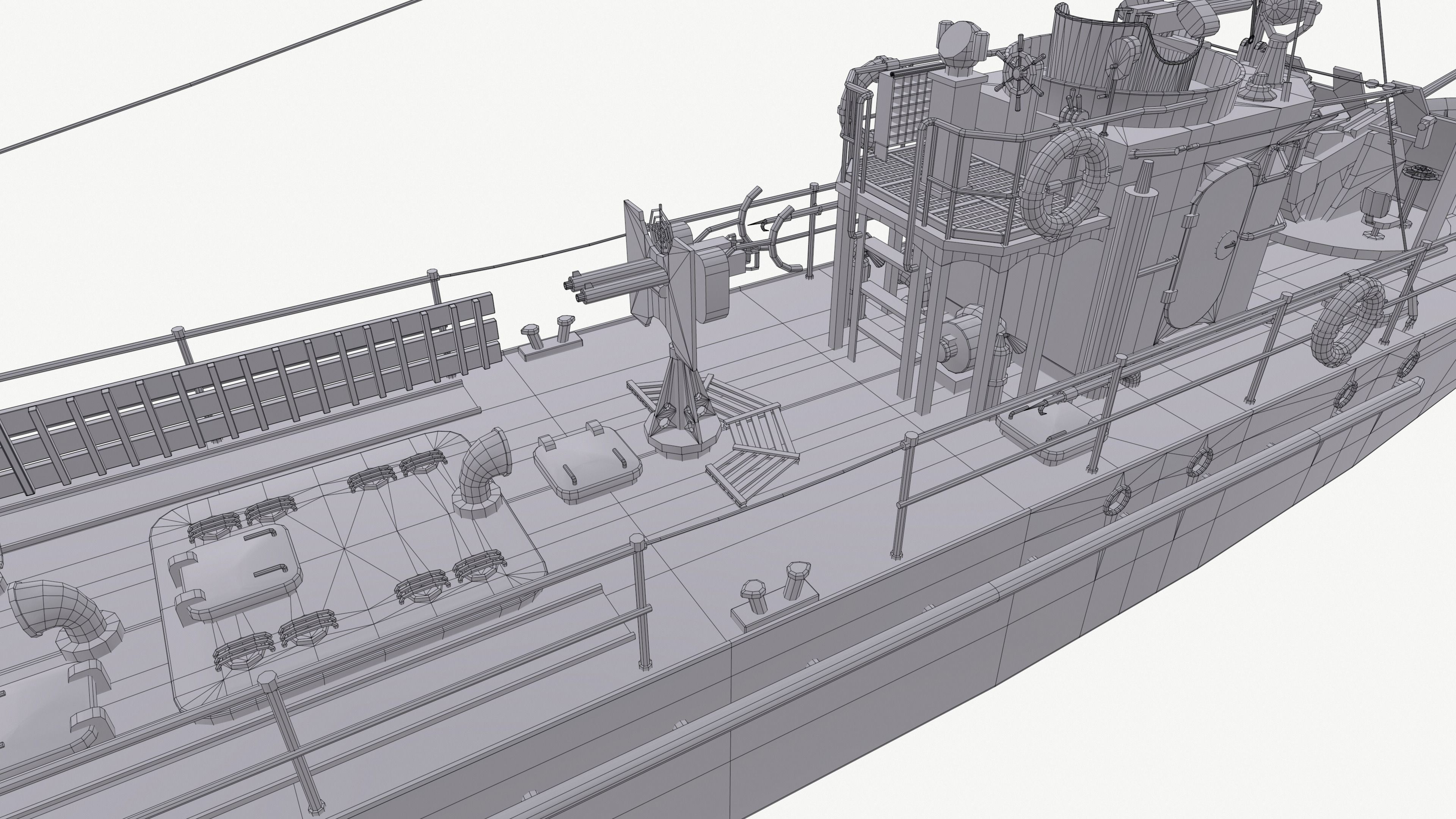 Armored Small Hunter BMO Project 194 Low-poly 3D model_18