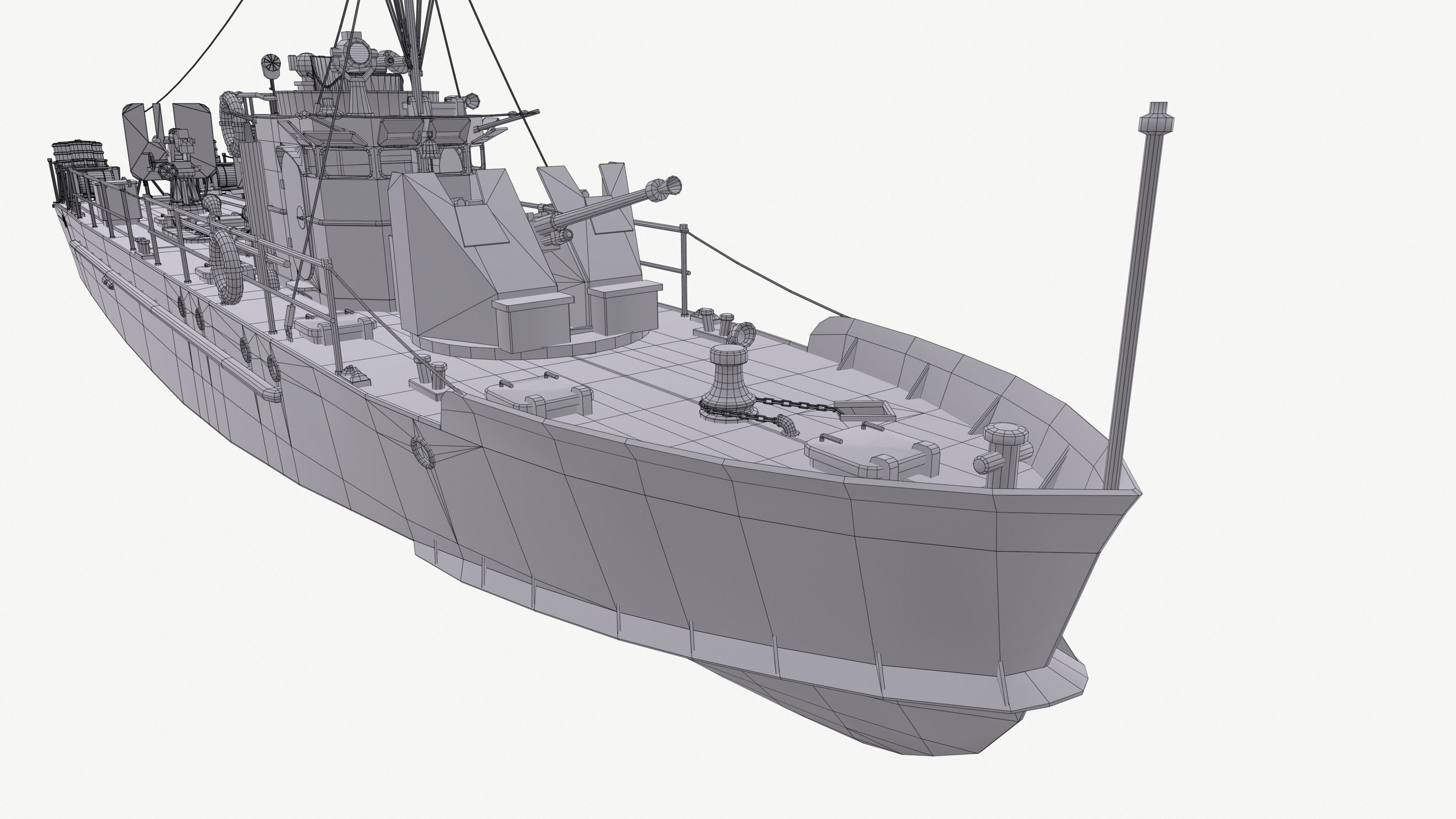 Armored Small Hunter BMO Project 194 Low-poly 3D model_17